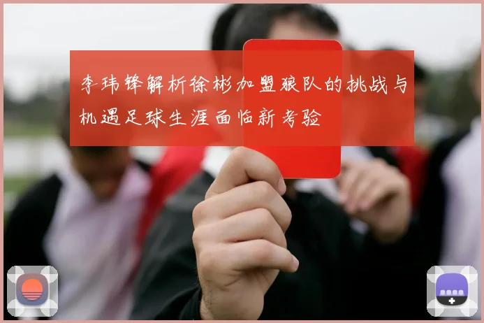 李玮锋解析徐彬加盟狼队的挑战与机遇足球生涯面临新考验